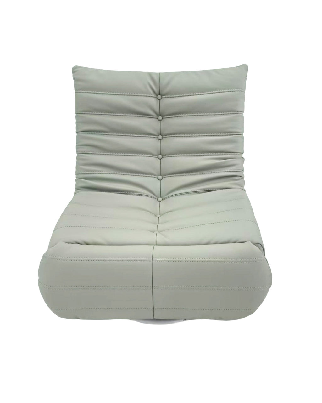 Sofá Caterpillar – Acero y Eco Cuero Gris