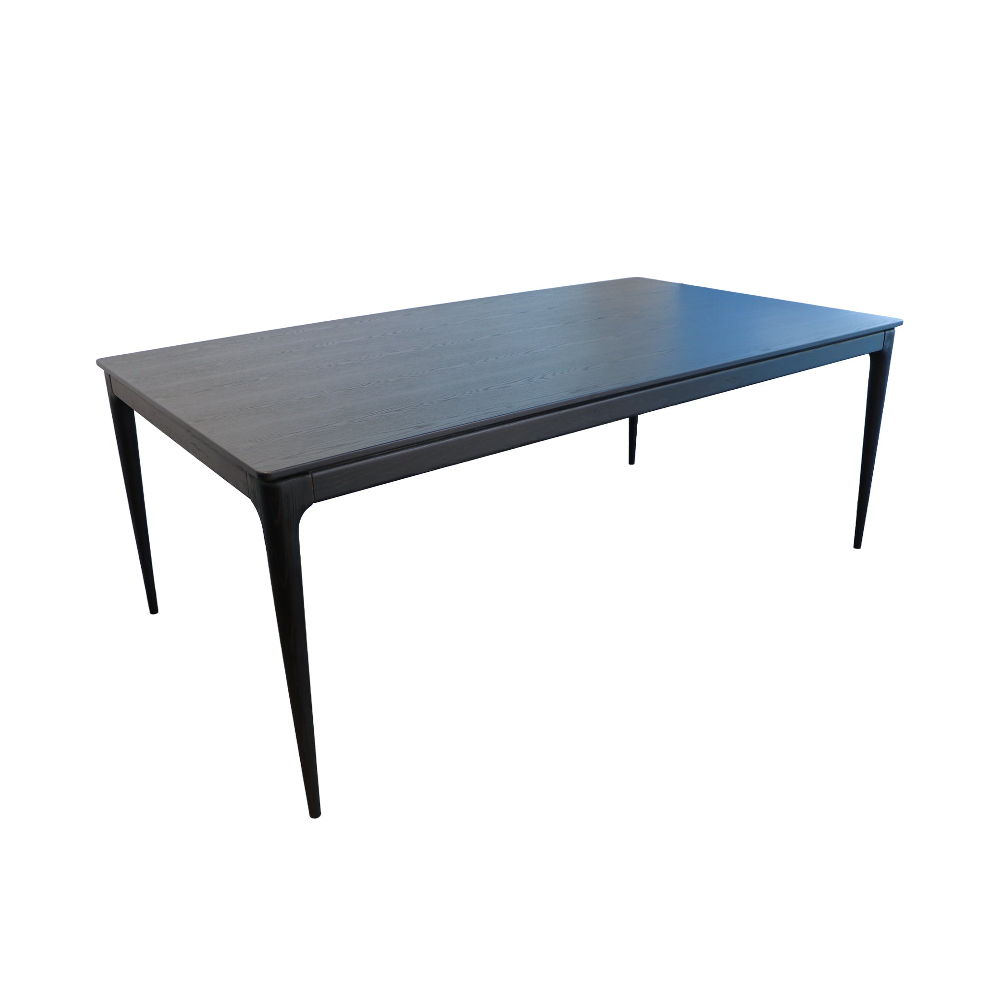 MESA COMEDOR VARSOVIA POLIMADERA PATAS MADERA FRESNO NEGRO 200X110X75CM