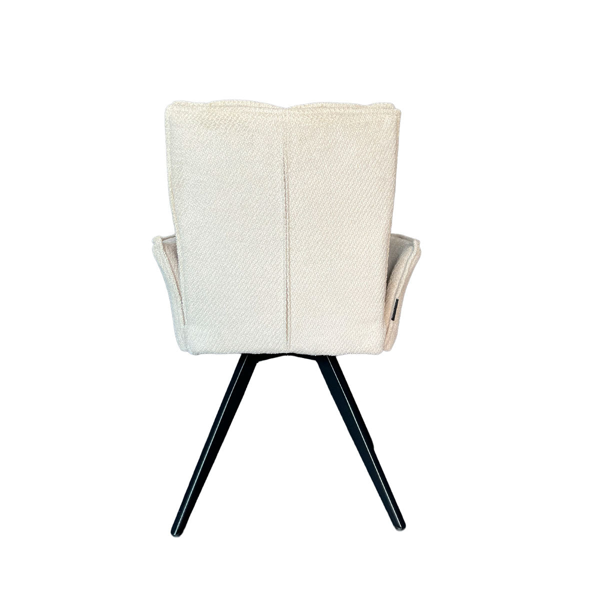 Silla Preston – Tela Beige con Brazos y Base Metálica Giratoria 66 X 63 X 92CM