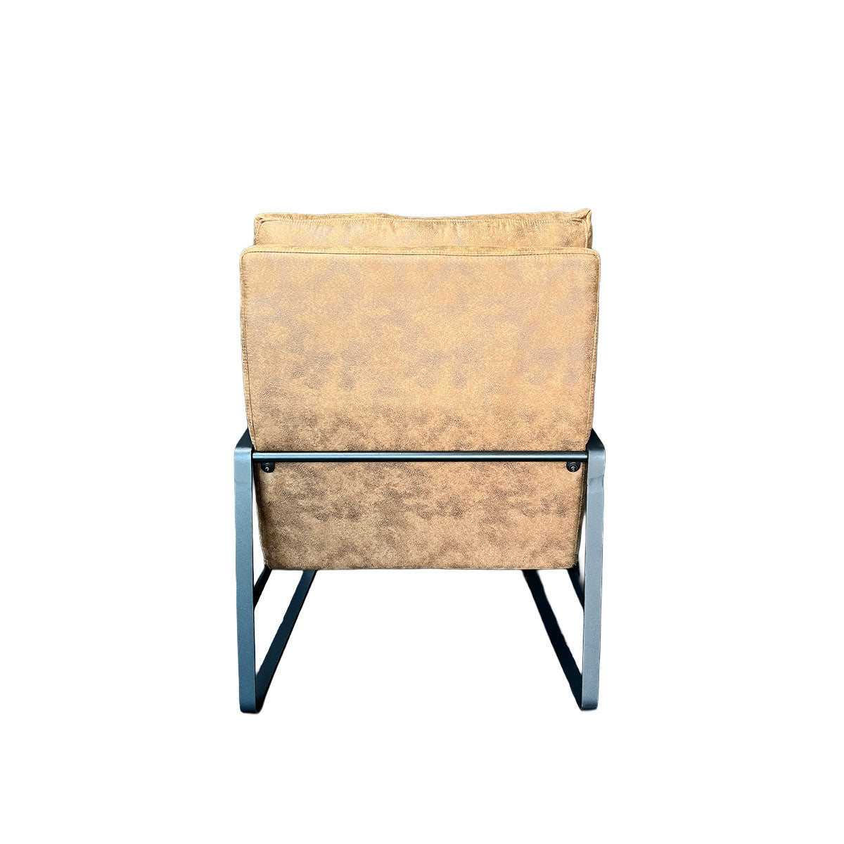 Poltrona Thomas – Tela Café Chocolate con Estructura Metálica Negra 89 X 66 X 92CM