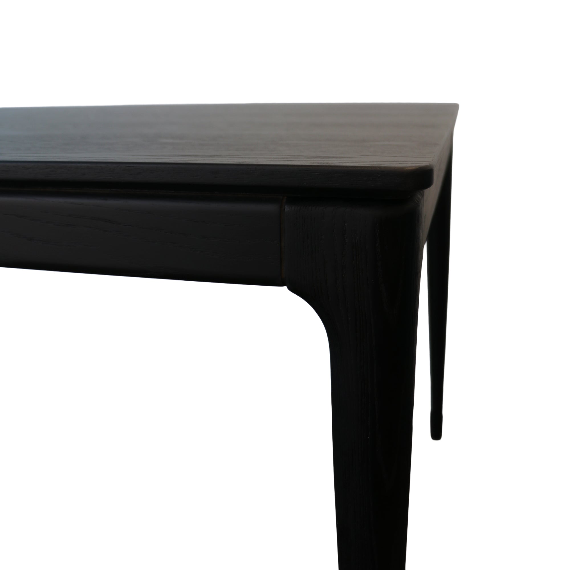 MESA COMEDOR VARSOVIA POLIMADERA PATAS MADERA FRESNO NEGRO 200X110X75CM