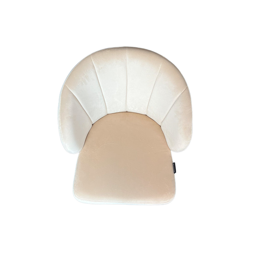 Silla William Tela Beige y Estructura Metálica Negra 59 X 57 X 82CM
