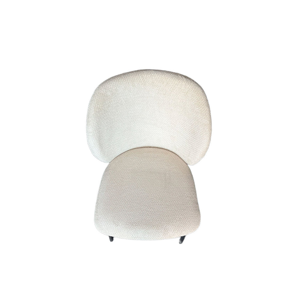 Silla Jack Tela Beige Arena con Estructura Metálica Negra 59,5 X 51 X 84CM