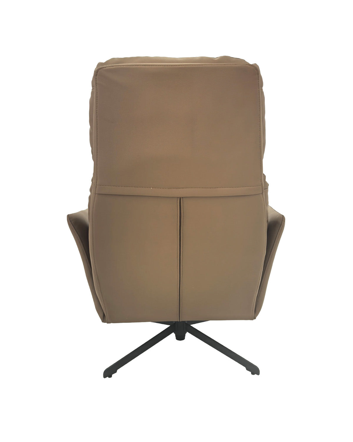 Sillón Giratorio Silverstone – Acero y Eco Cuero Café