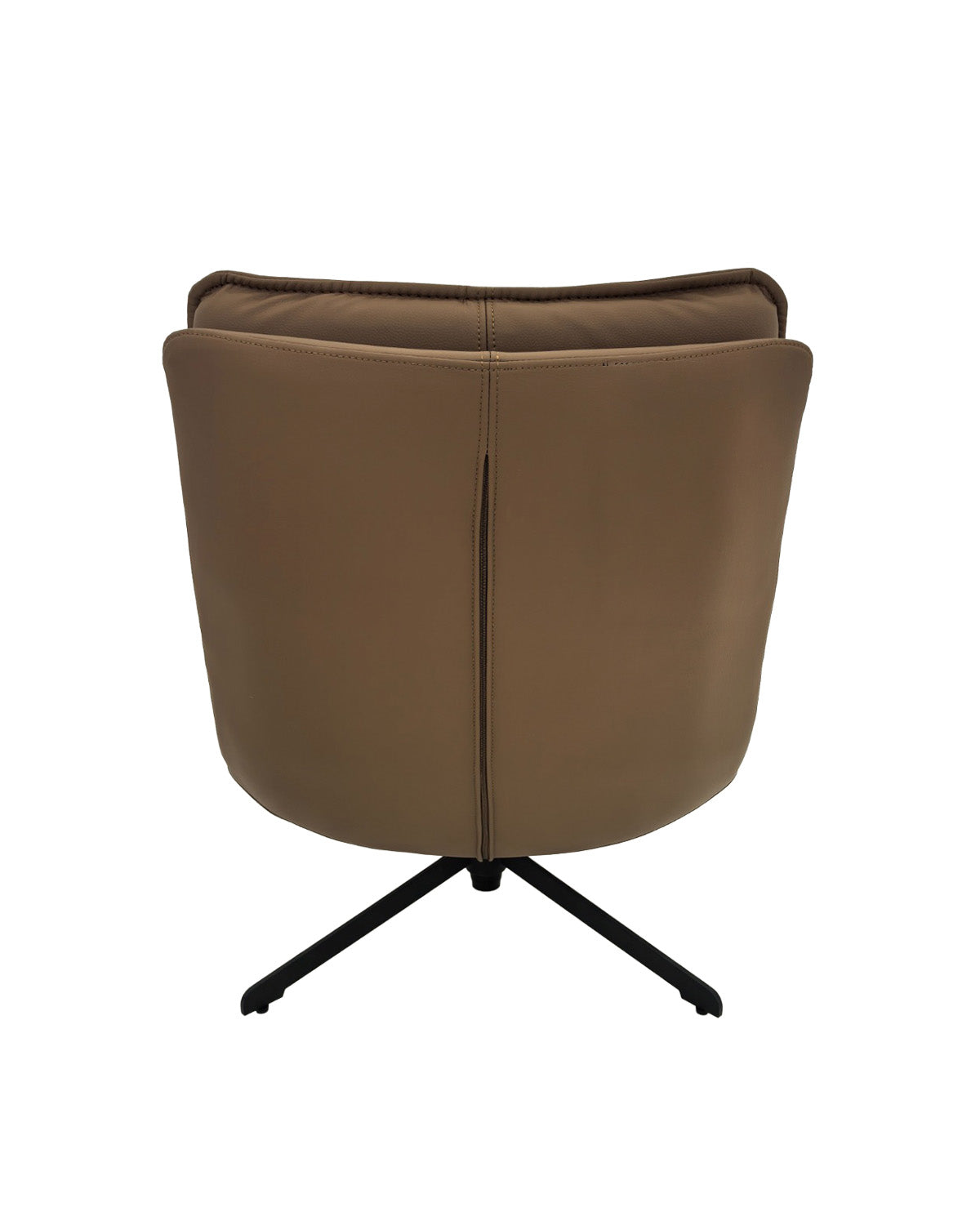Poltrona Giratoria Monza – Acero y Eco Cuero Café