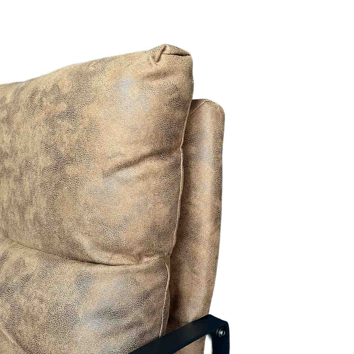 Poltrona Thomas – Tela Café Chocolate con Estructura Metálica Negra 89 X 66 X 92CM