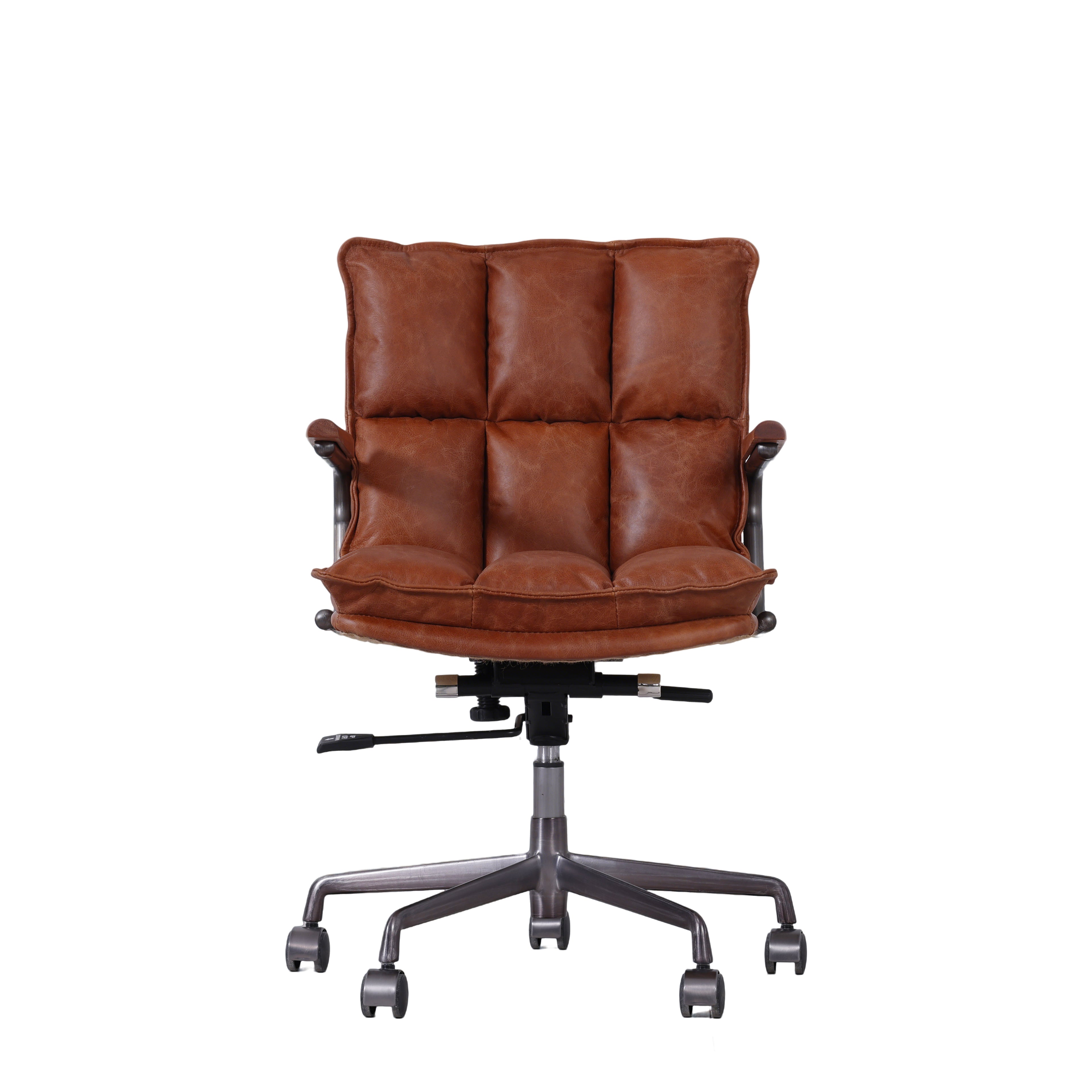 Preventa: Silla de Escritorio Hamlet - Cuero Cognac