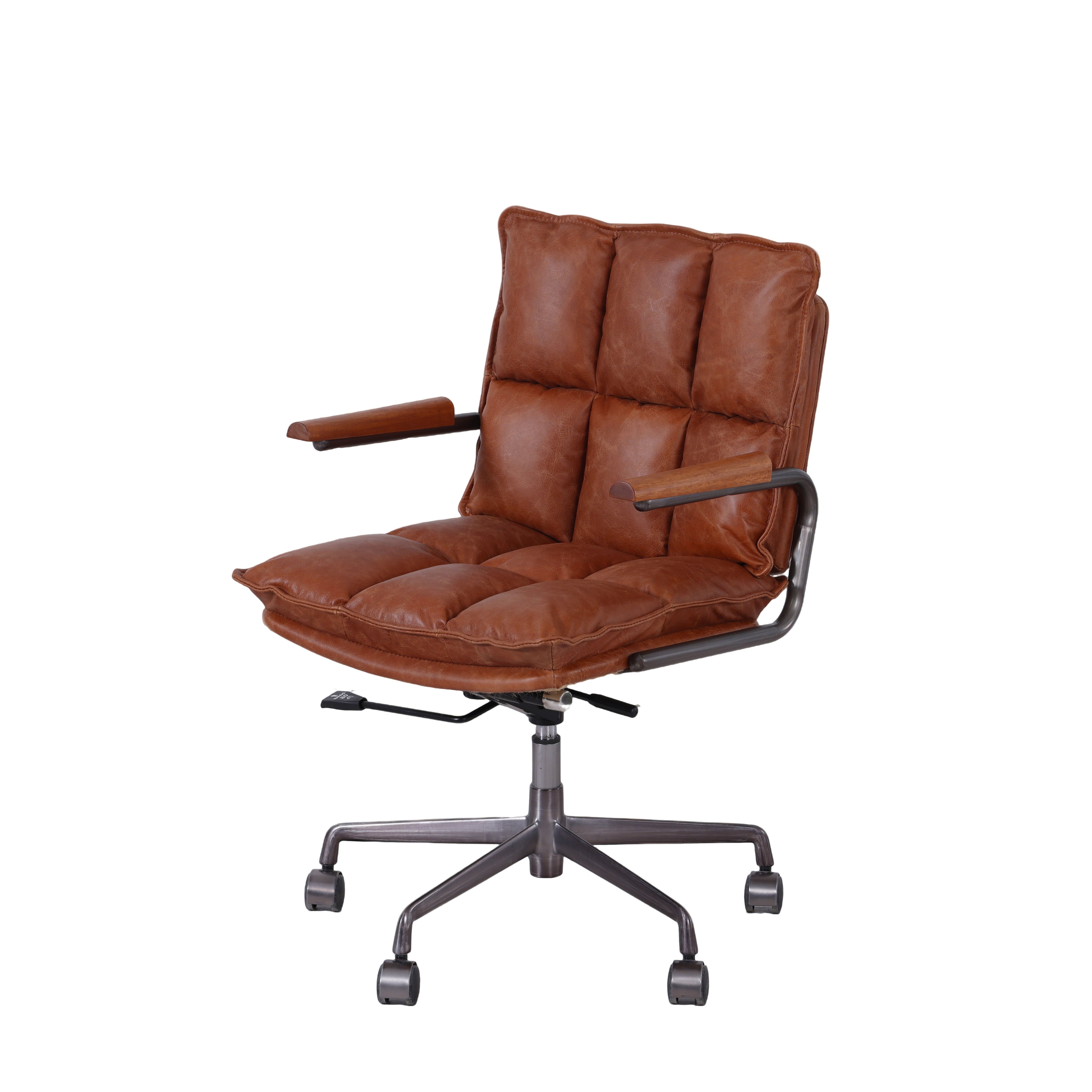 Preventa: Silla de Escritorio Hamlet - Cuero Cognac