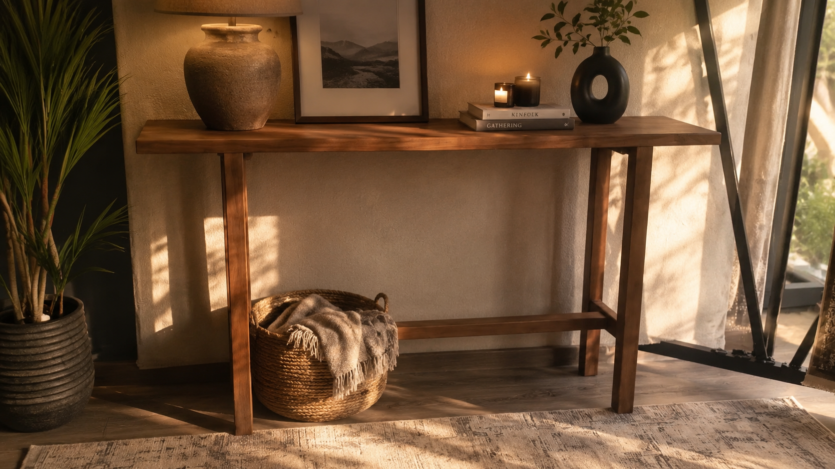 ARRIMO VICTOR RECTANGULAR MADERA FRESNO NATURAL 150X35X85CM