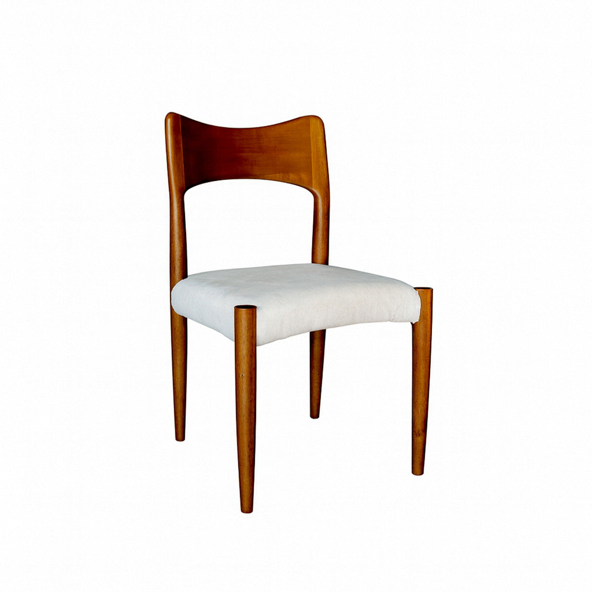 Silla Juliet – Lino Gris y Madera Walnut