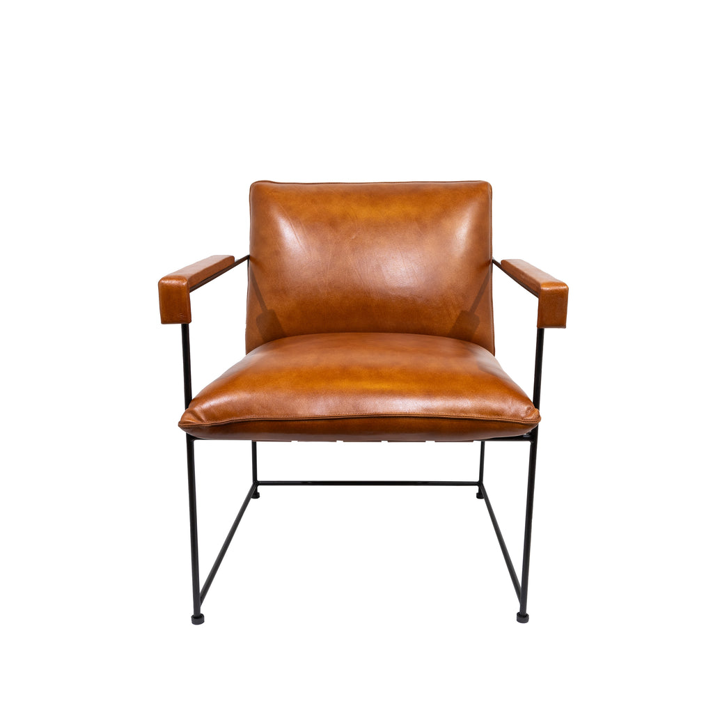 SITIAL DE CUERO BORJA CARAMELO 58X69X84