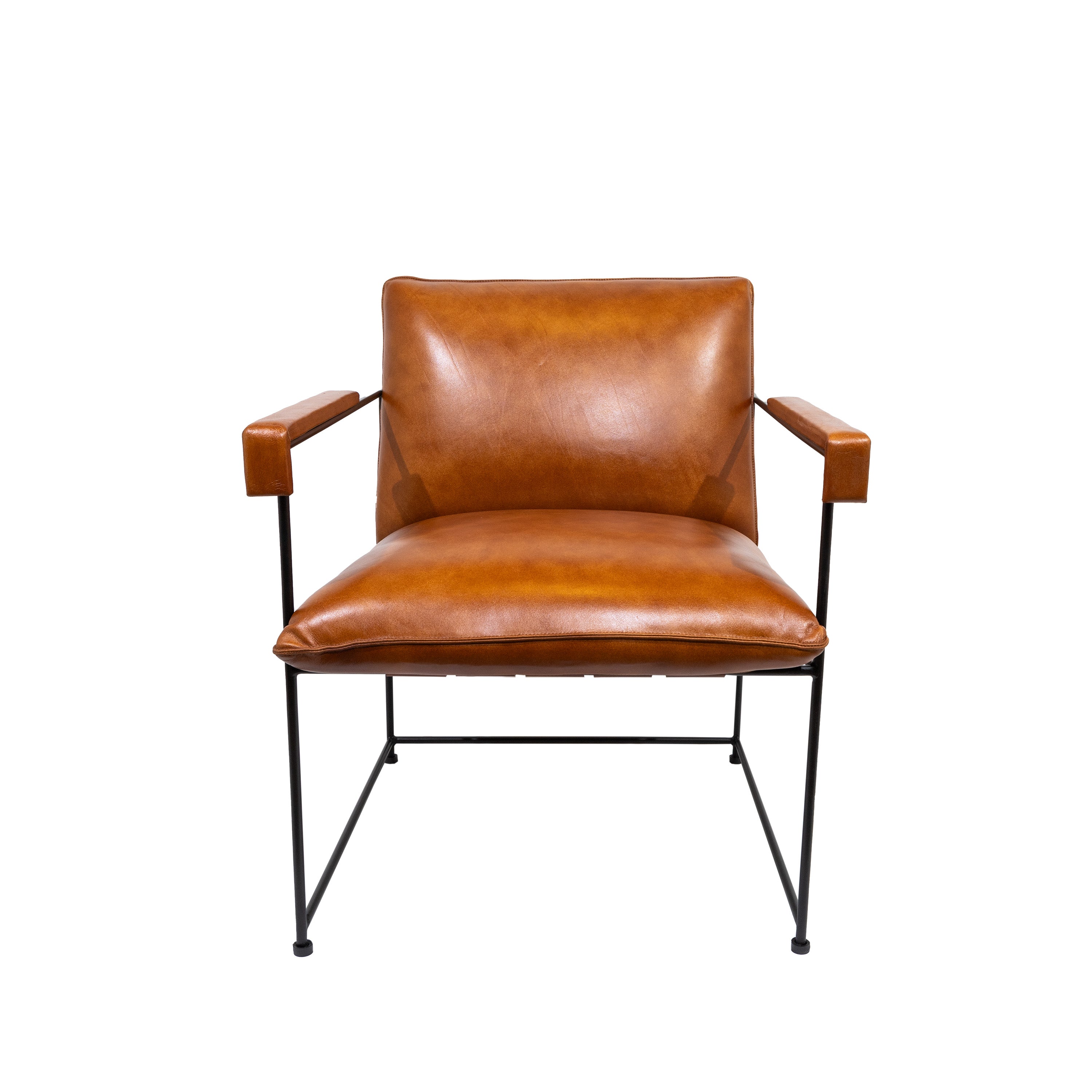 SITIAL DE CUERO BORJA CARAMELO 58X69X84