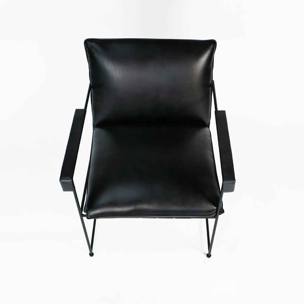 SITIAL DE CUERO BORJA NEGRO 58X69X84