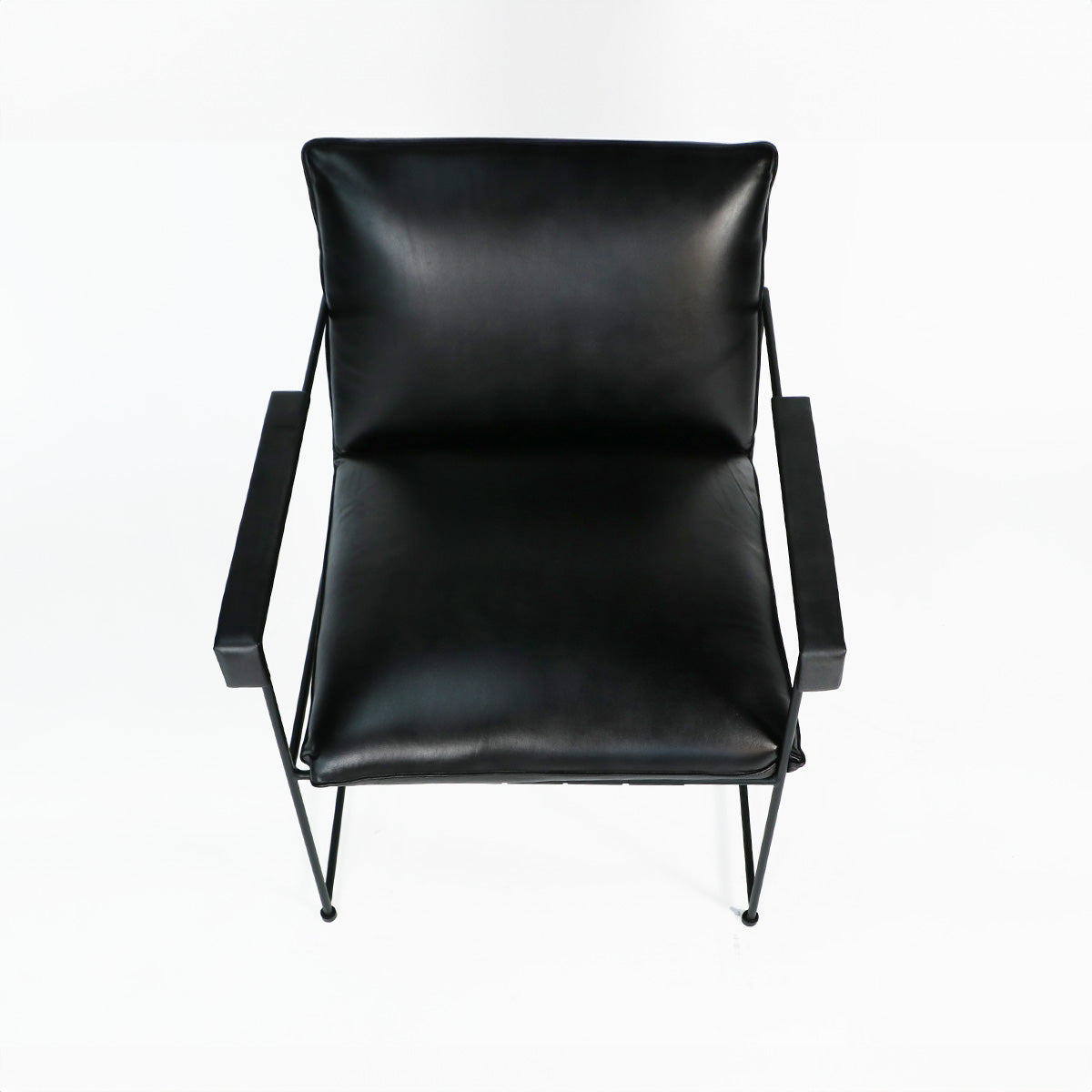 SITIAL DE CUERO BORJA NEGRO 58X69X84