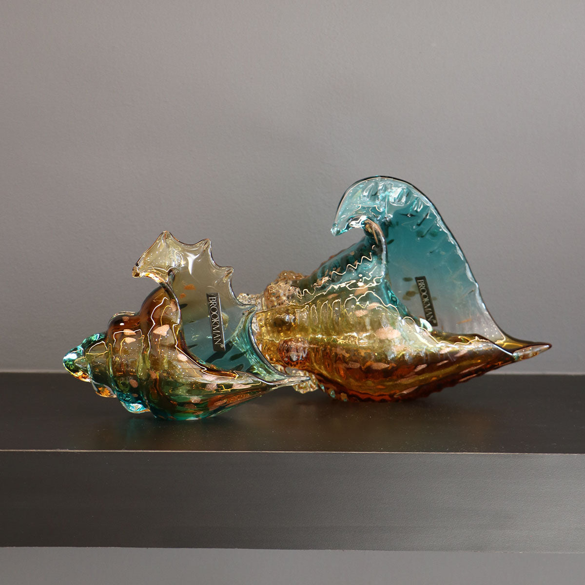 Adorno de Vidrio Soplado Caracol Ocean M Decorativo Moderno