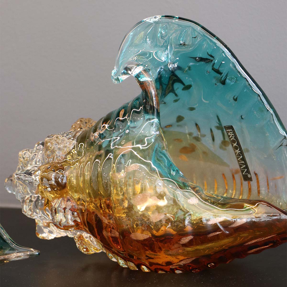 Adorno de Vidrio Soplado Caracol Ocean M Decorativo Moderno