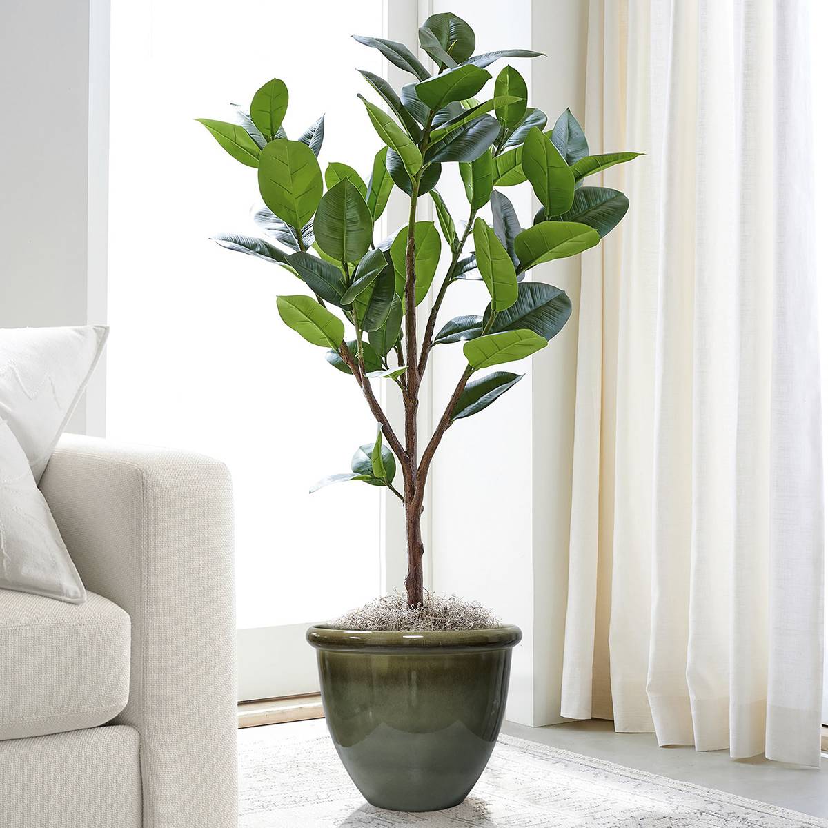 Macetero Hungría Verde oliva poliresina 40 x 40 x 34cm