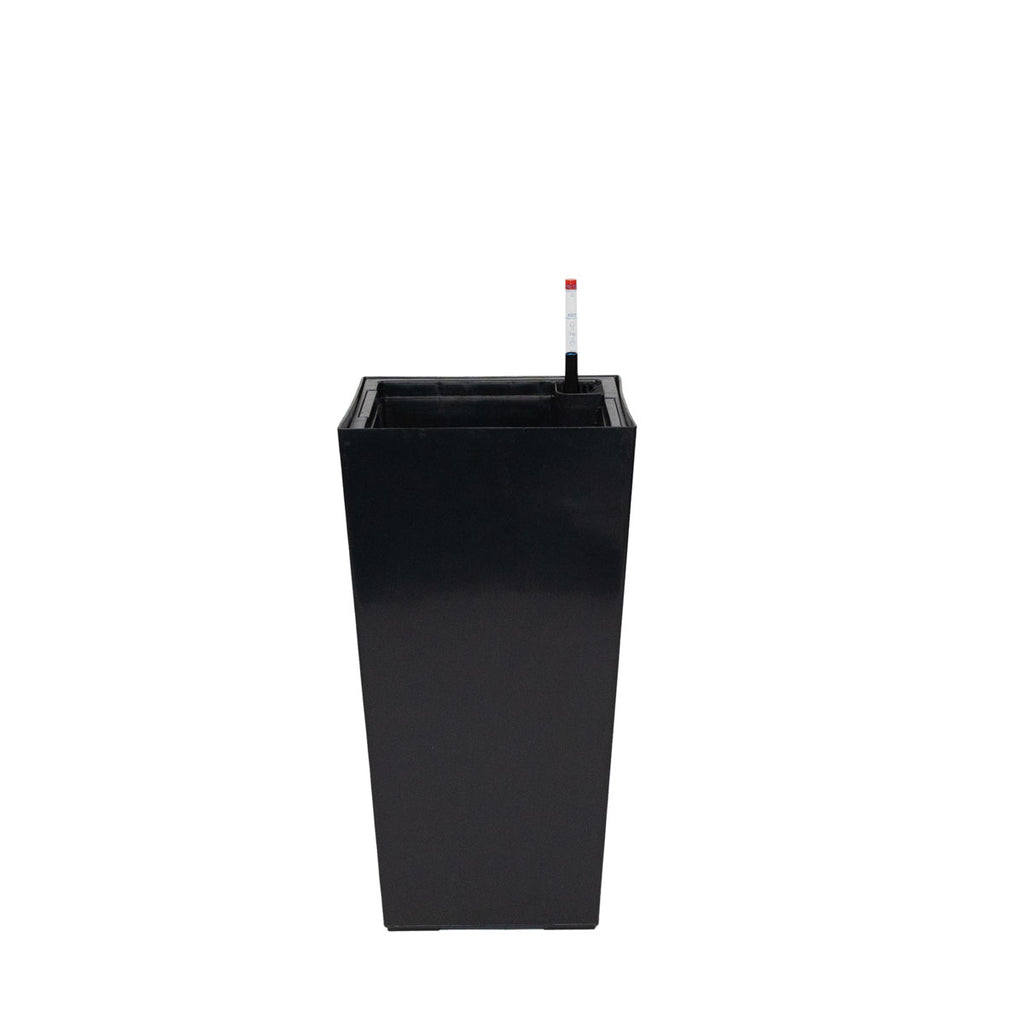Macetero Pirineos PVC Autorregante cuadrado negro 30 x 55cm