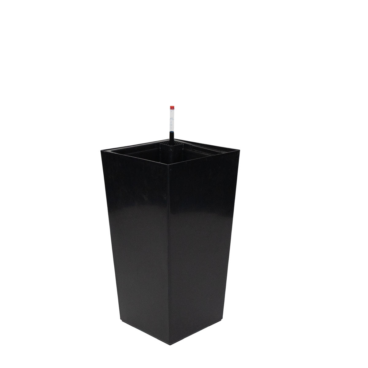 Macetero Pirineos PVC Autorregante cuadrado negro 30 x 55cm