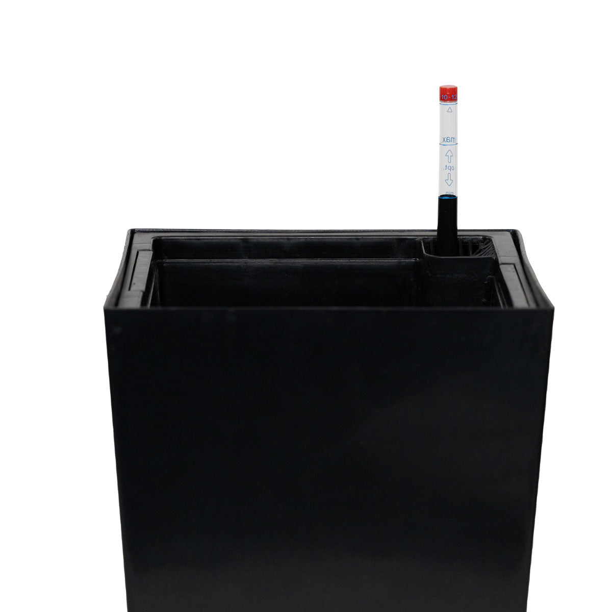 Macetero Pirineos PVC Autorregante cuadrado negro 30 x 55cm