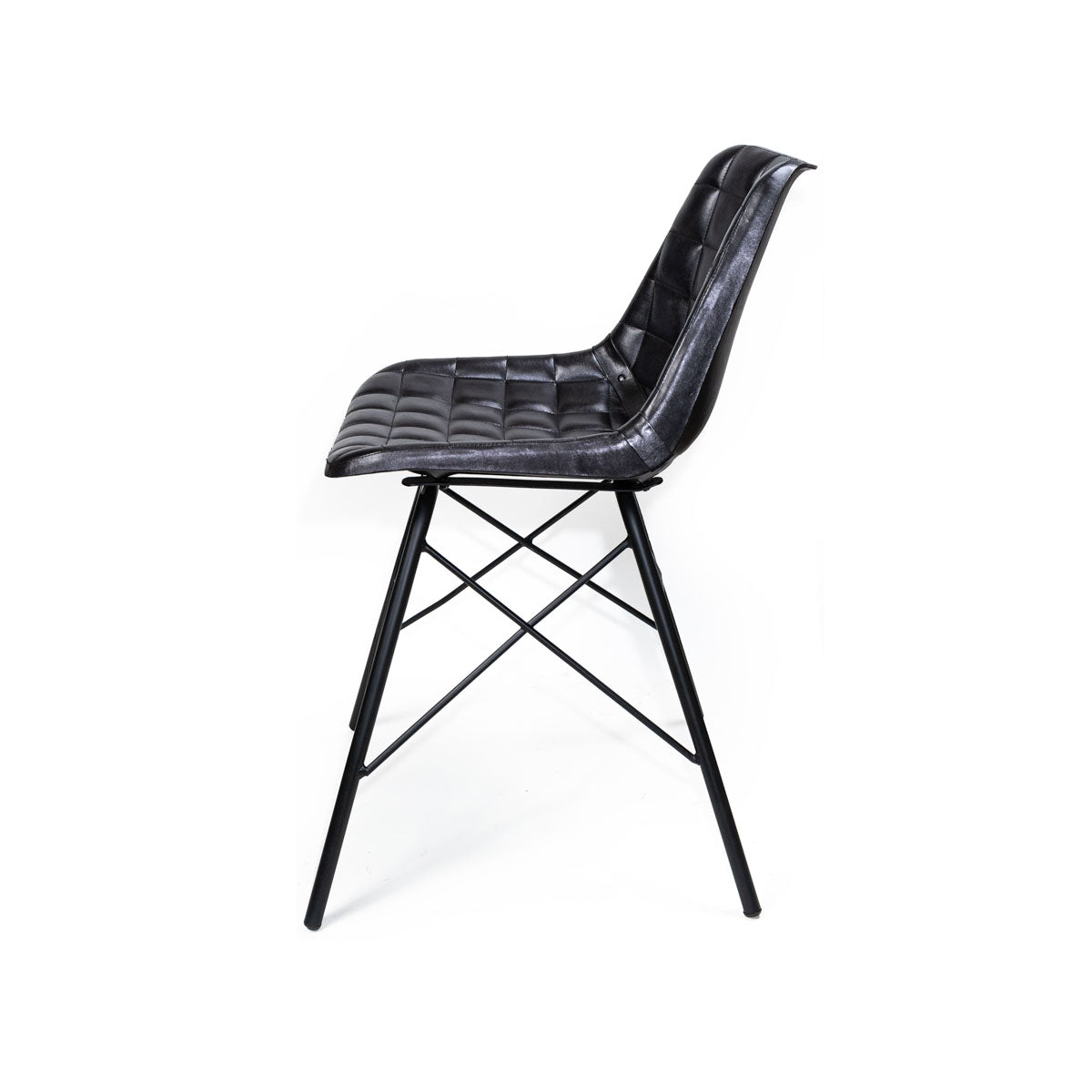 Silla de Cuero Coimbra Negro