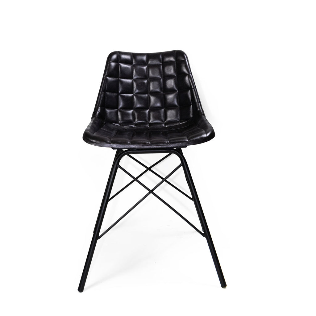Silla de Cuero Coimbra Negro