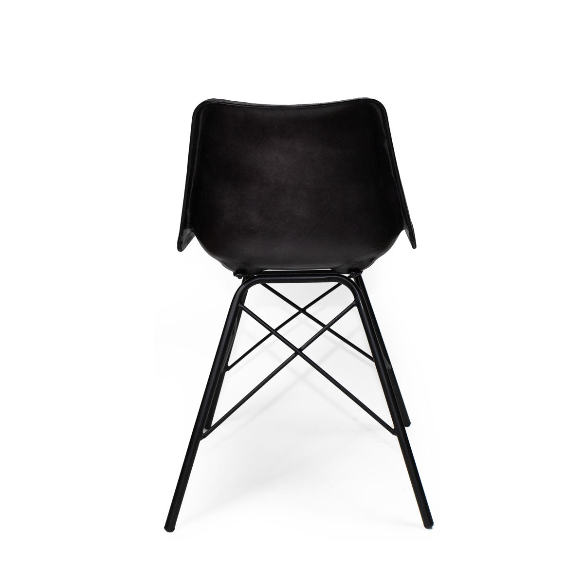 Silla de Cuero Coimbra Negro