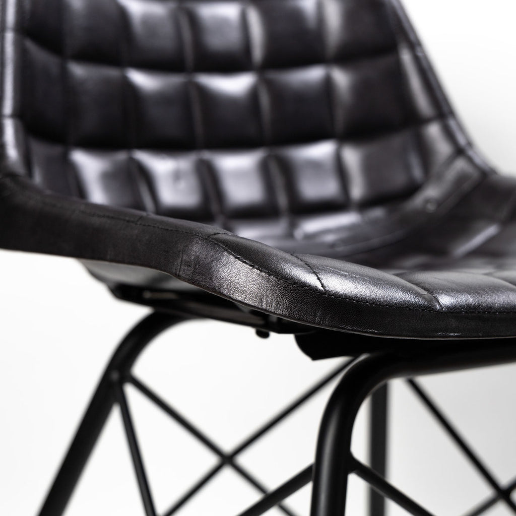 Silla de Cuero Coimbra Negro