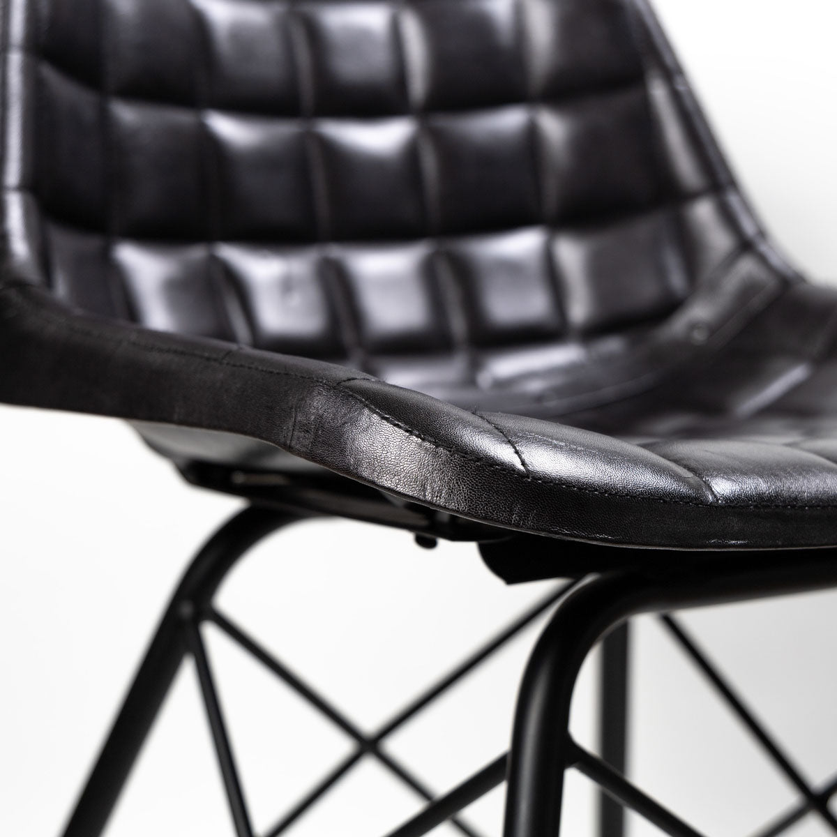 Silla de Cuero Coimbra Negro
