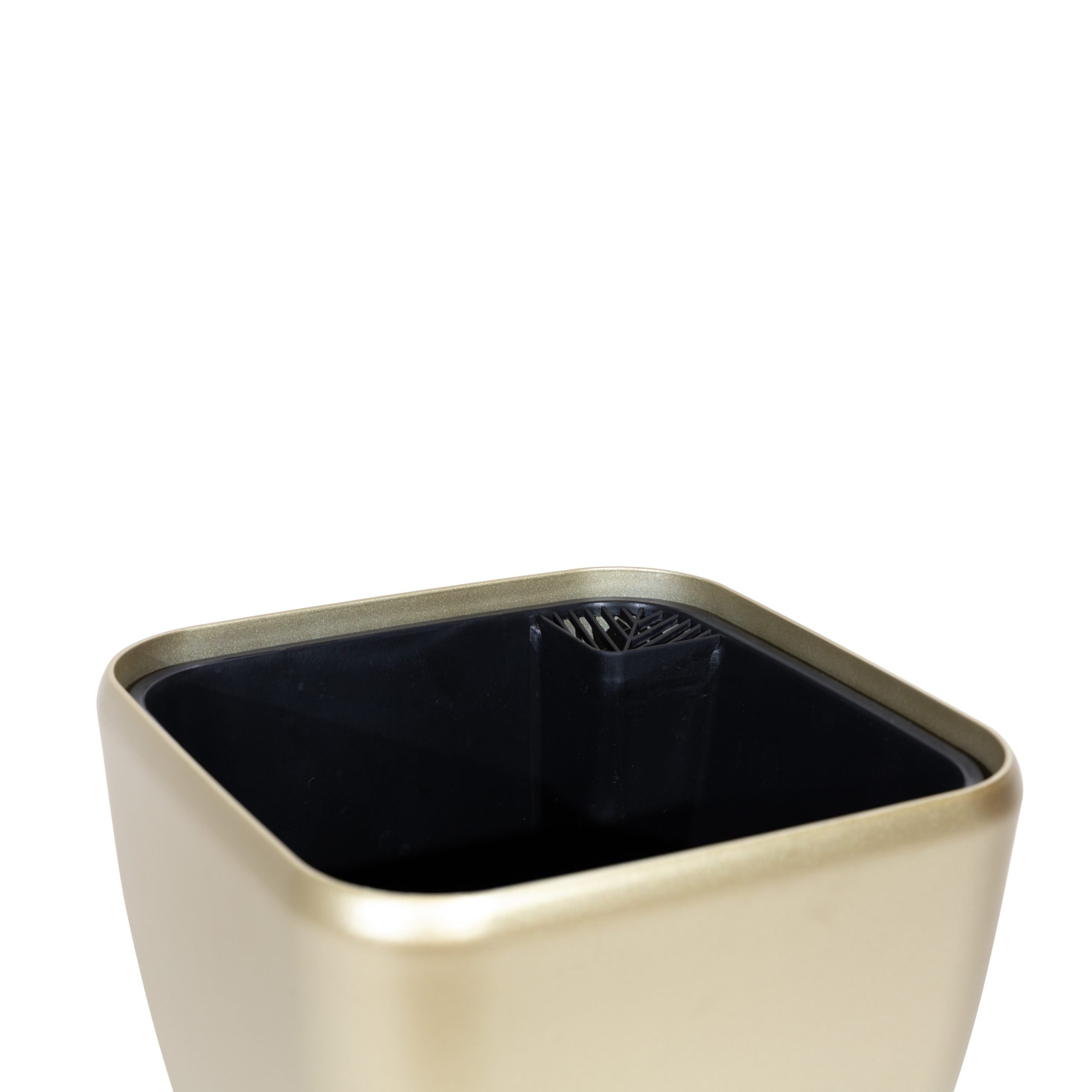 Macetero Aconcagua PVC Autoregante Cuadrado Oro 28 x 25,5cm