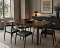 Mesa de Comedor Strauss Madera de Caucho Walnut 130 cm
