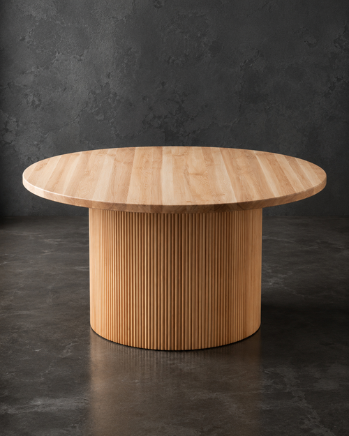 Mesa de Comedor Madroño Redonda Madera Fresno Natural 150cm