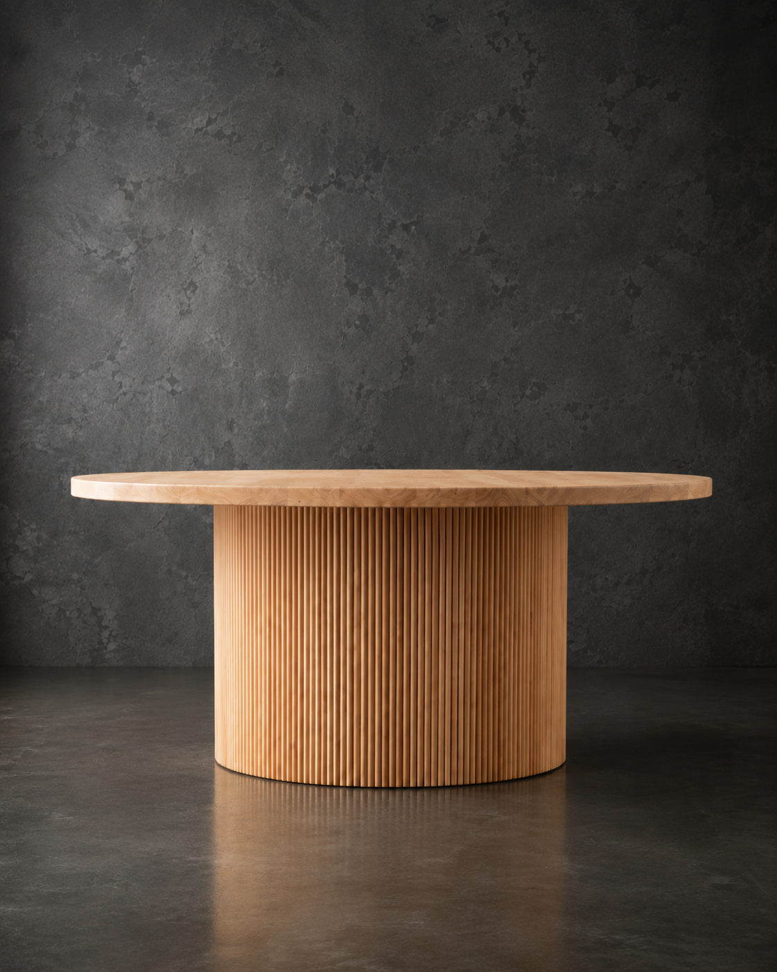 Mesa de Comedor Madroño Redonda Madera Fresno Natural 150cm