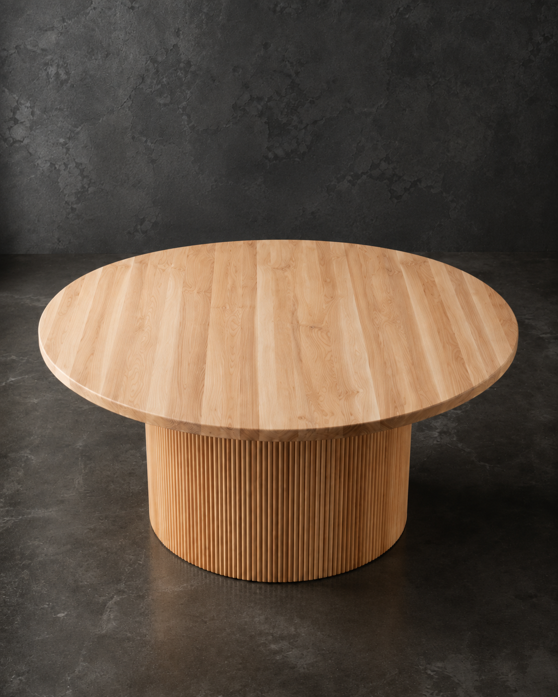 Mesa de Comedor Madroño Redonda Madera Fresno Natural 150cm