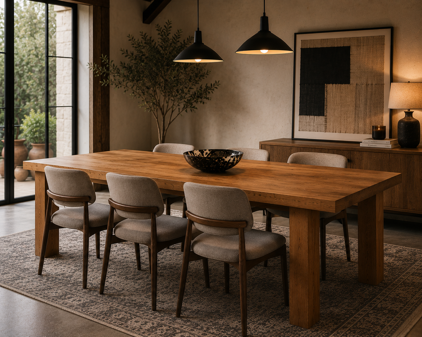 Mesa de Comedor Roberto Madera de Fresno Natural 240 cm