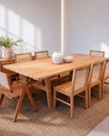 Mesa Anxious – 100% Madera de Caucho Color Claro
