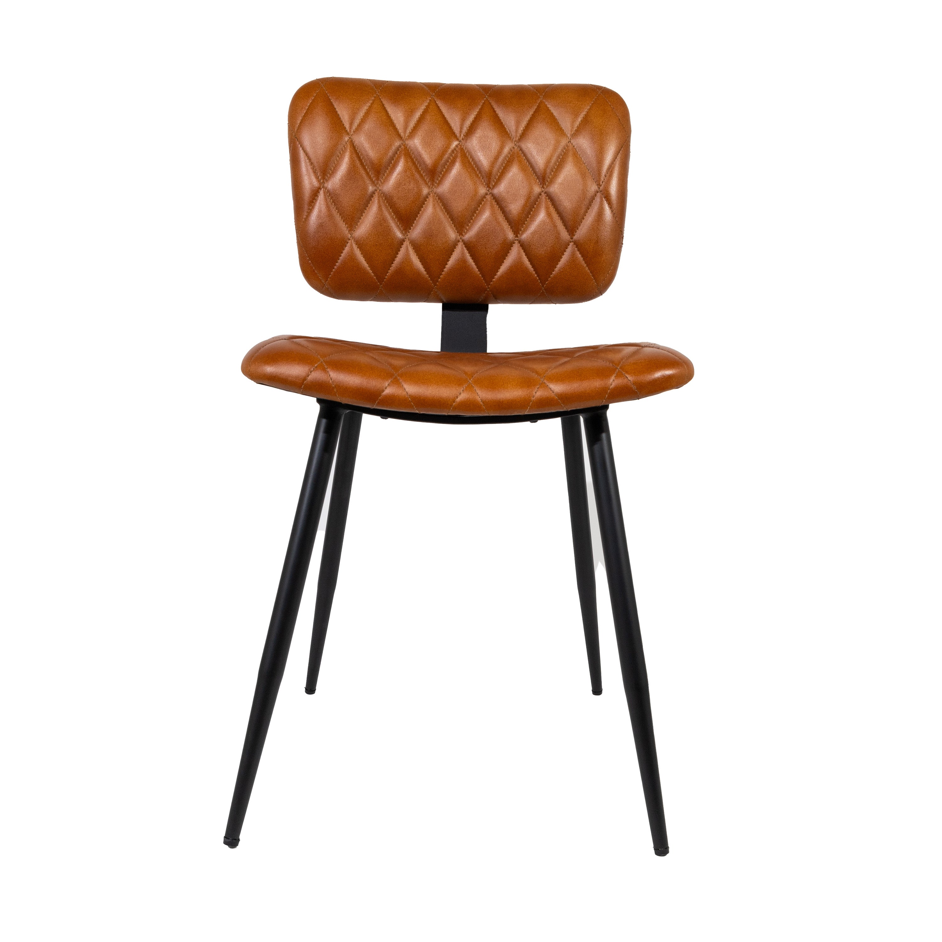 Silla de Cuero Natural Lisboa Café Cognac