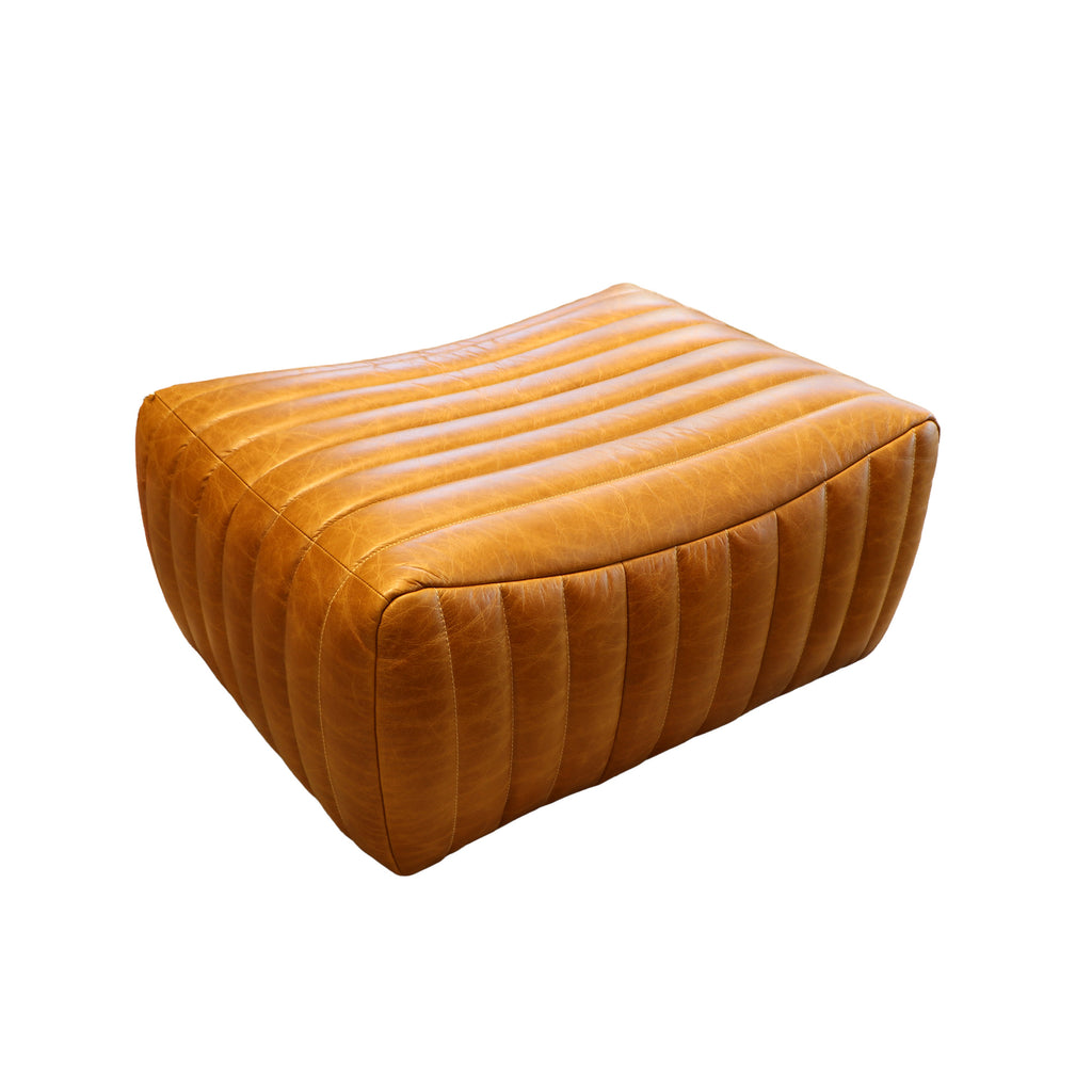 Pouf Skipper de Cuero Full Grain Cognac