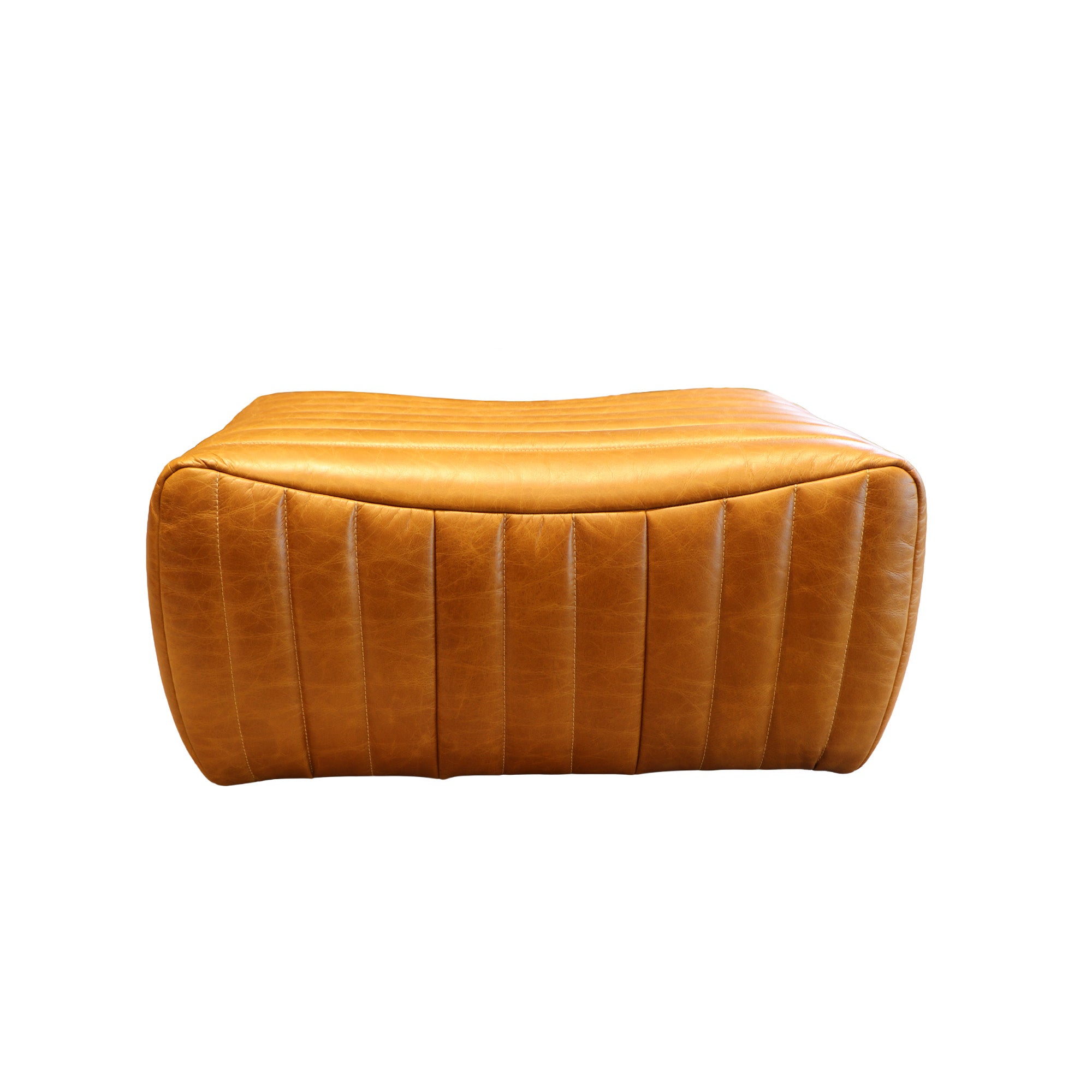 Pouf Skipper de Cuero Full Grain Cognac