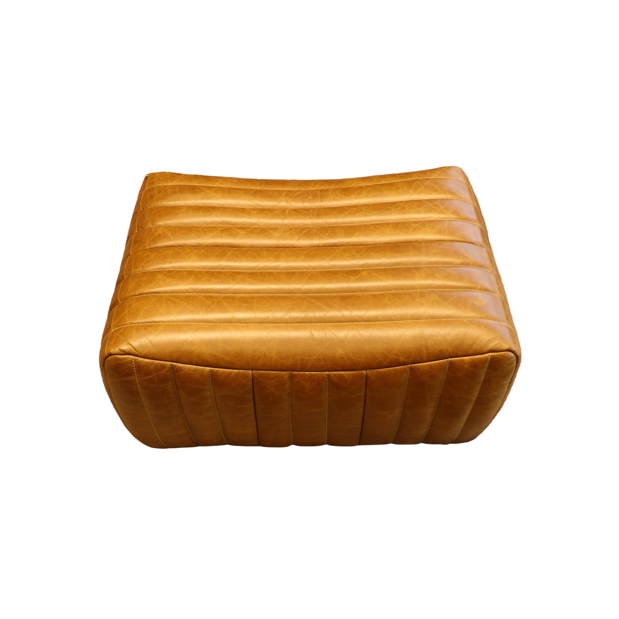 Pouf Skipper de Cuero Full Grain Cognac