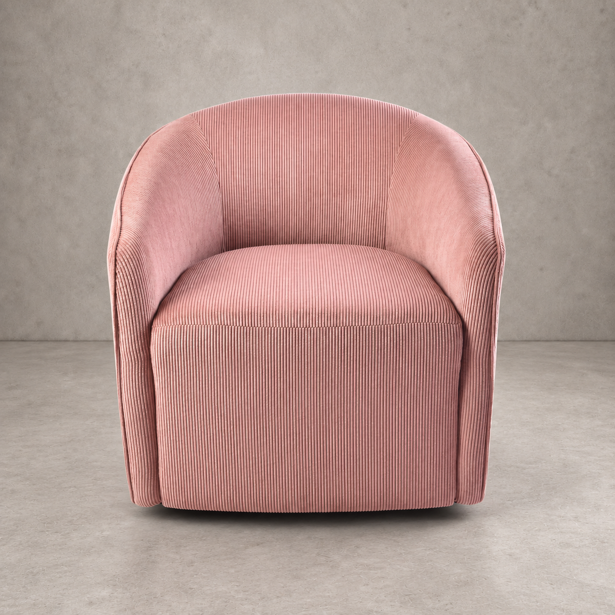 Poltrona Giratoria Corduroy Palo de Rosa (Llegada en Noviembre)