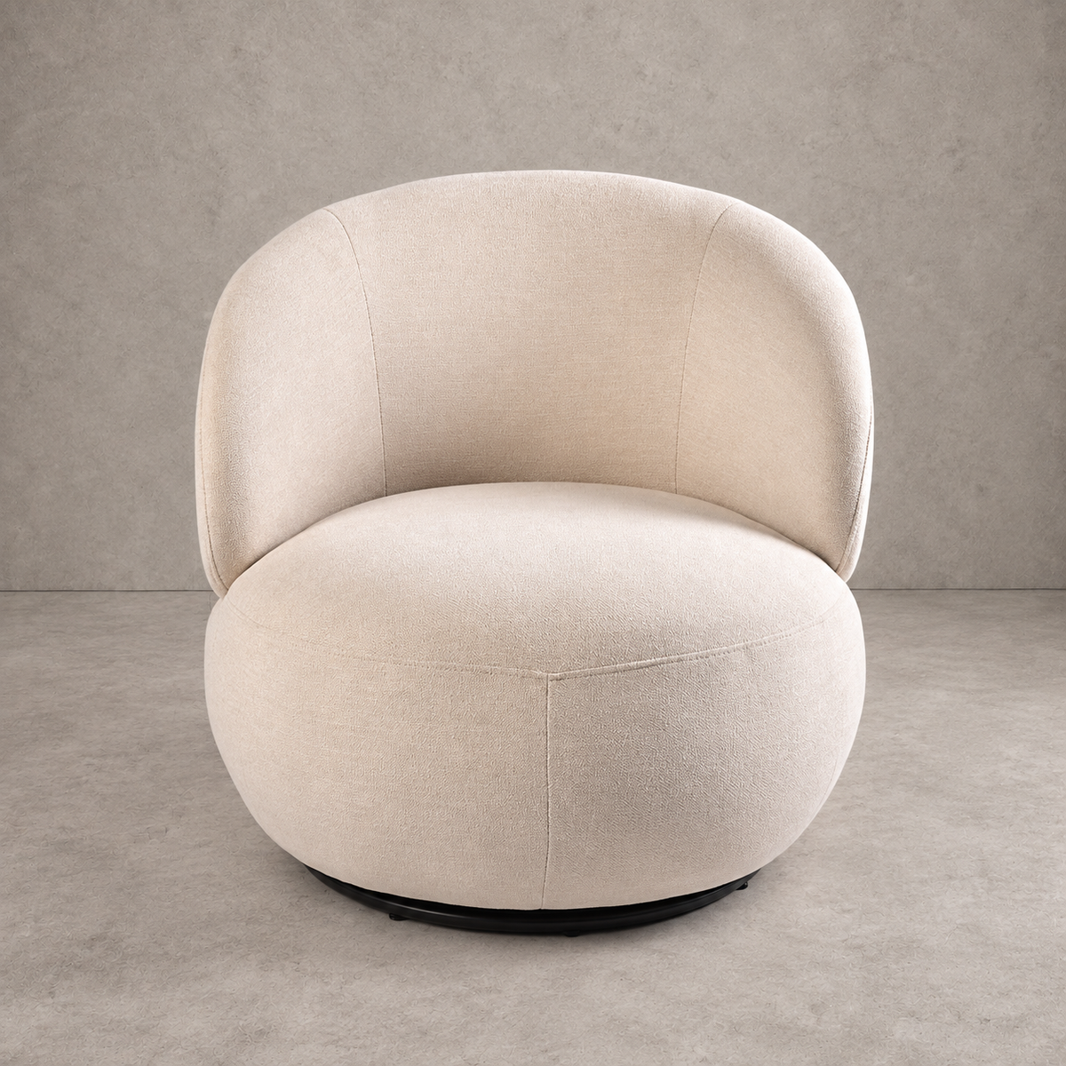 Poltrona Giratoria Oporto Tela Beige (Llegada en Noviembre)