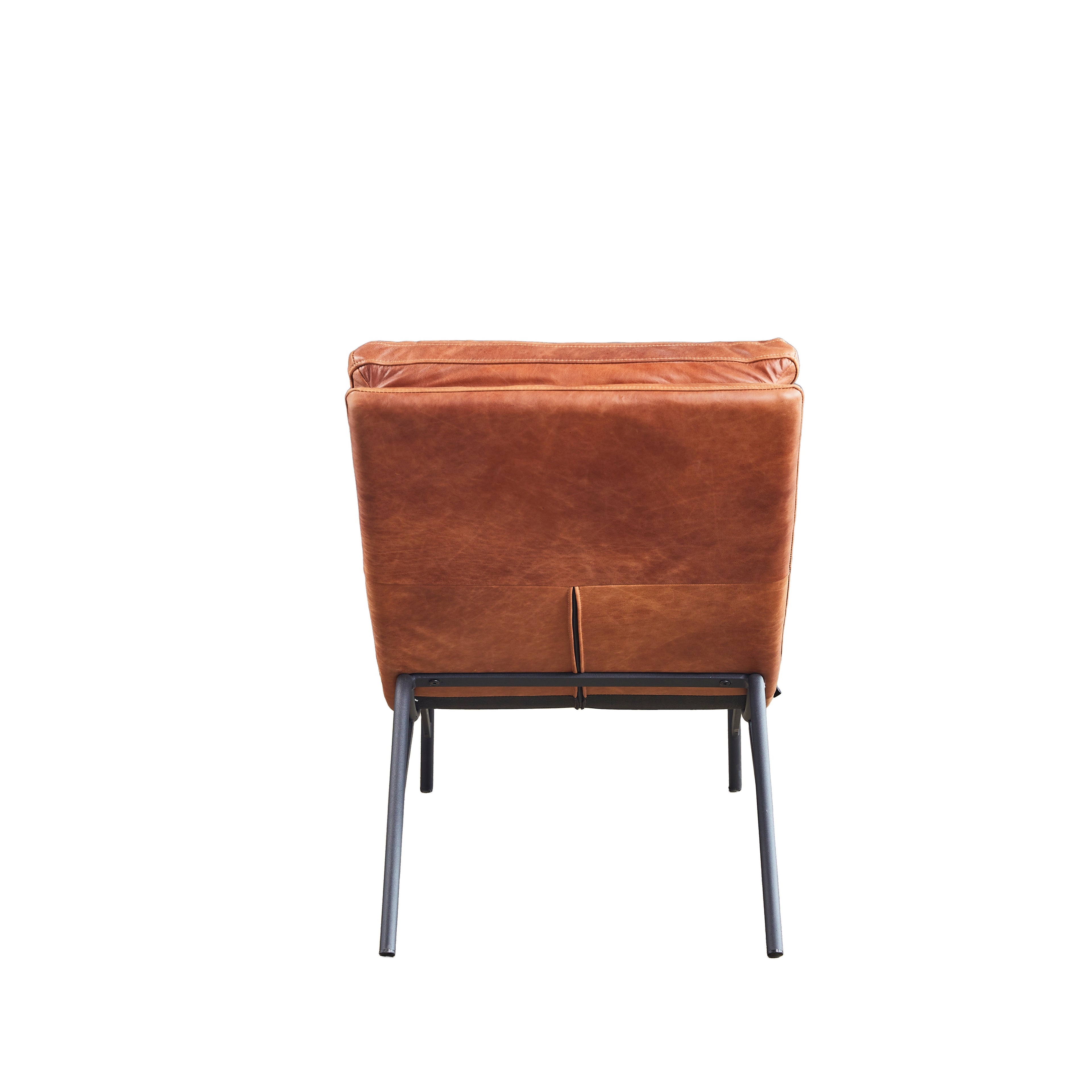 Reposera Simon Cuero Caramel y Acero Sand Black - vista 5