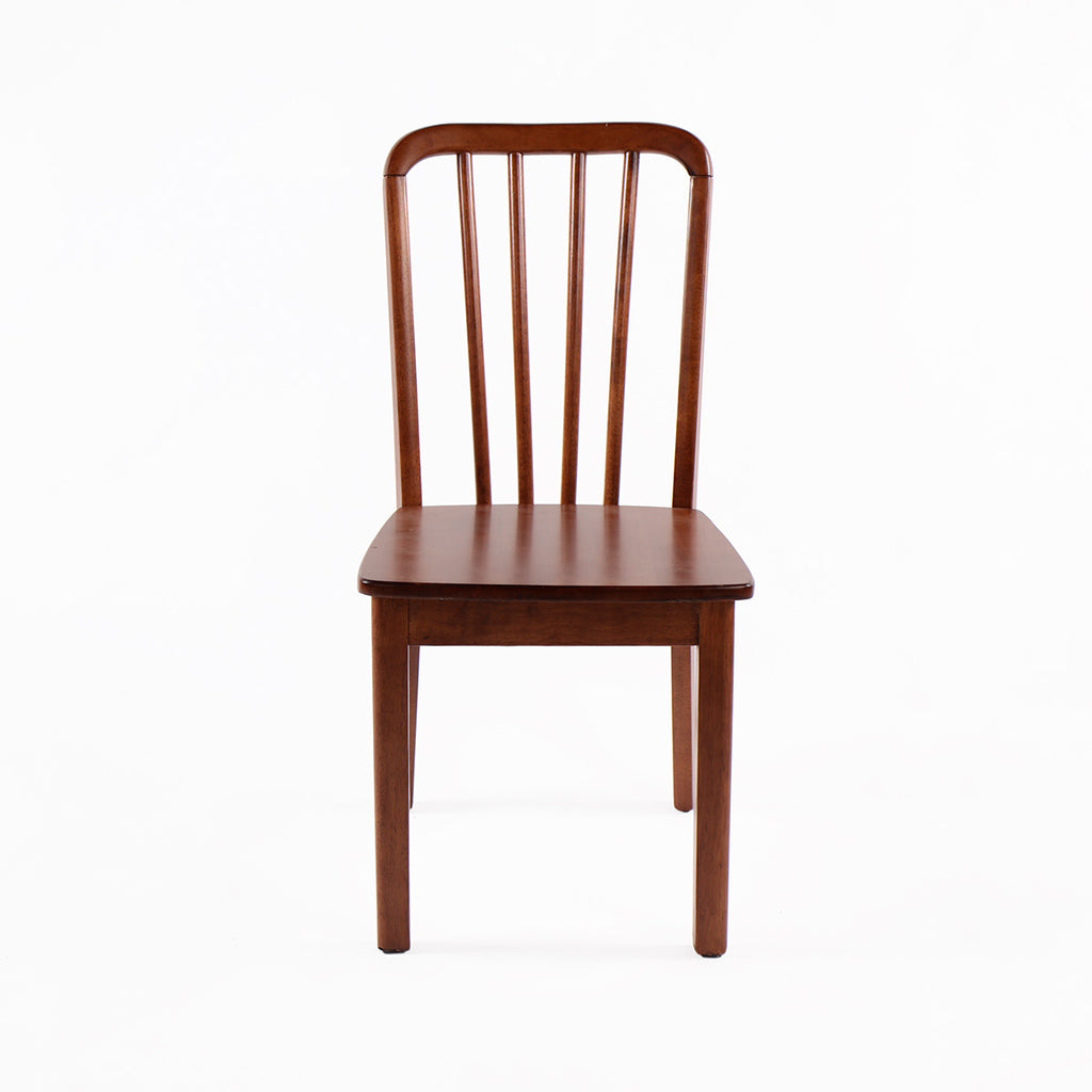 Silla de madera ALLEN madera oscura palillaje de respaldo