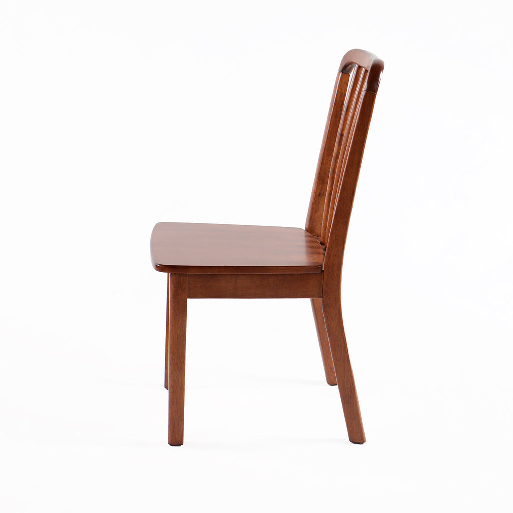 Silla de madera ALLEN madera oscura palillaje de respaldo
