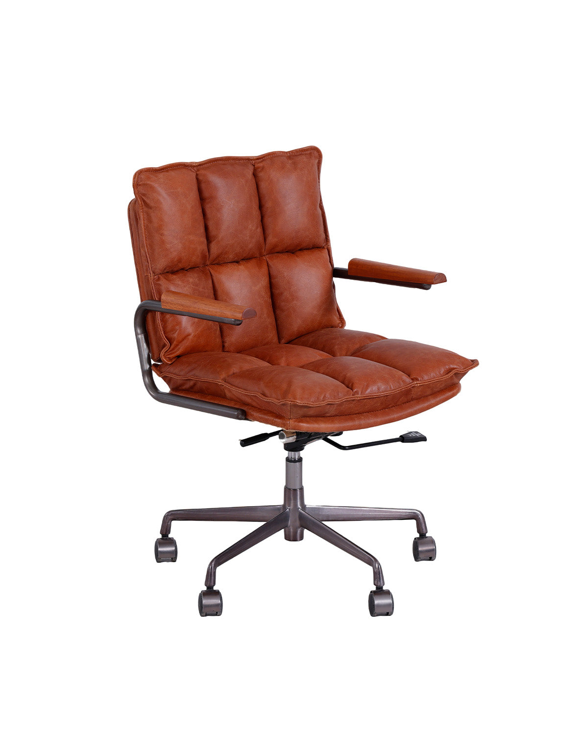 Silla de Escritorio Hamlet - Cuero Cognac
