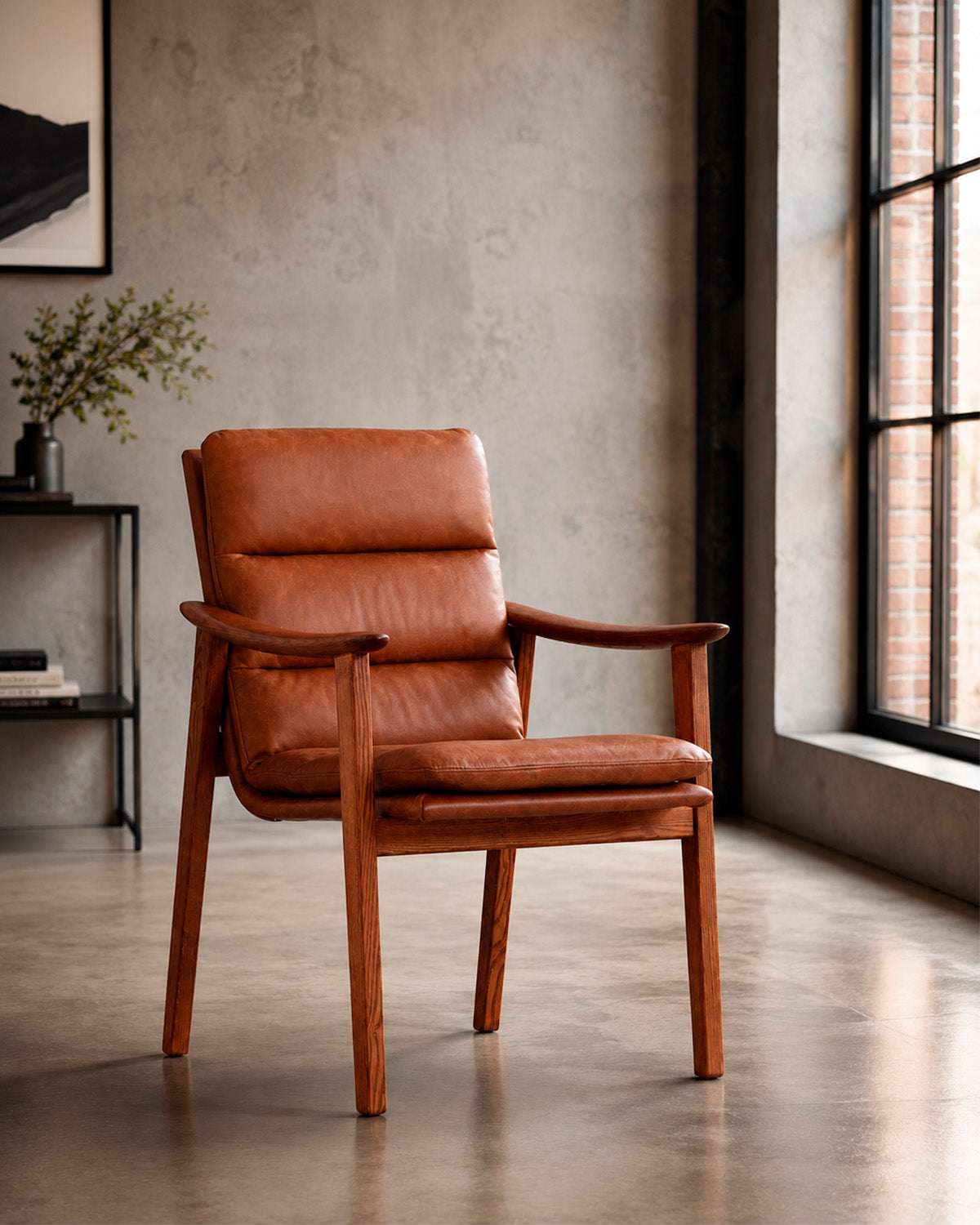 Poltrona Kidney - Cuero Cognac