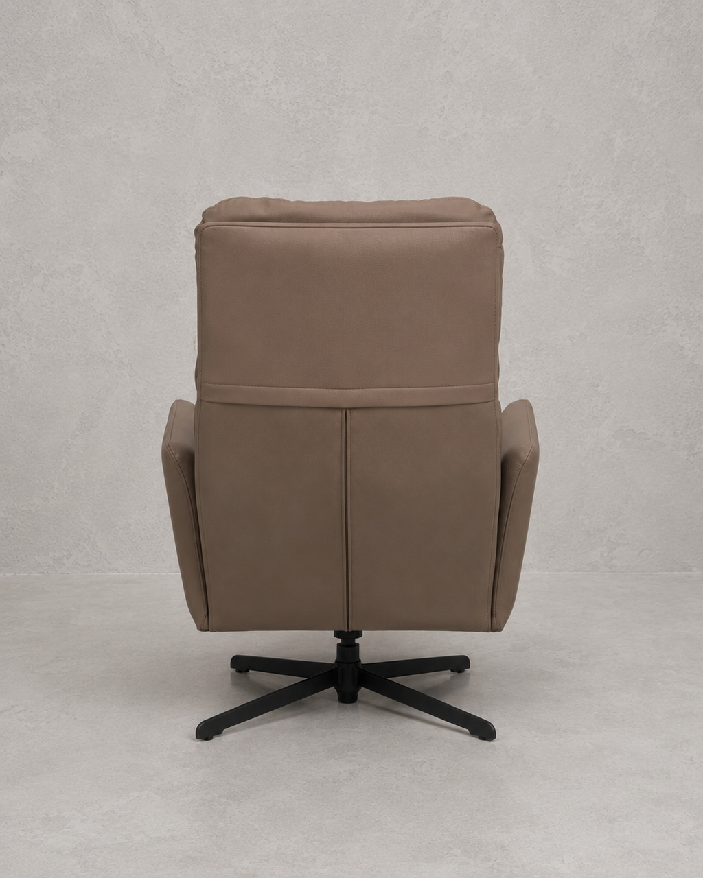 Sillón Giratorio Silverstone – Acero y Eco Cuero Café