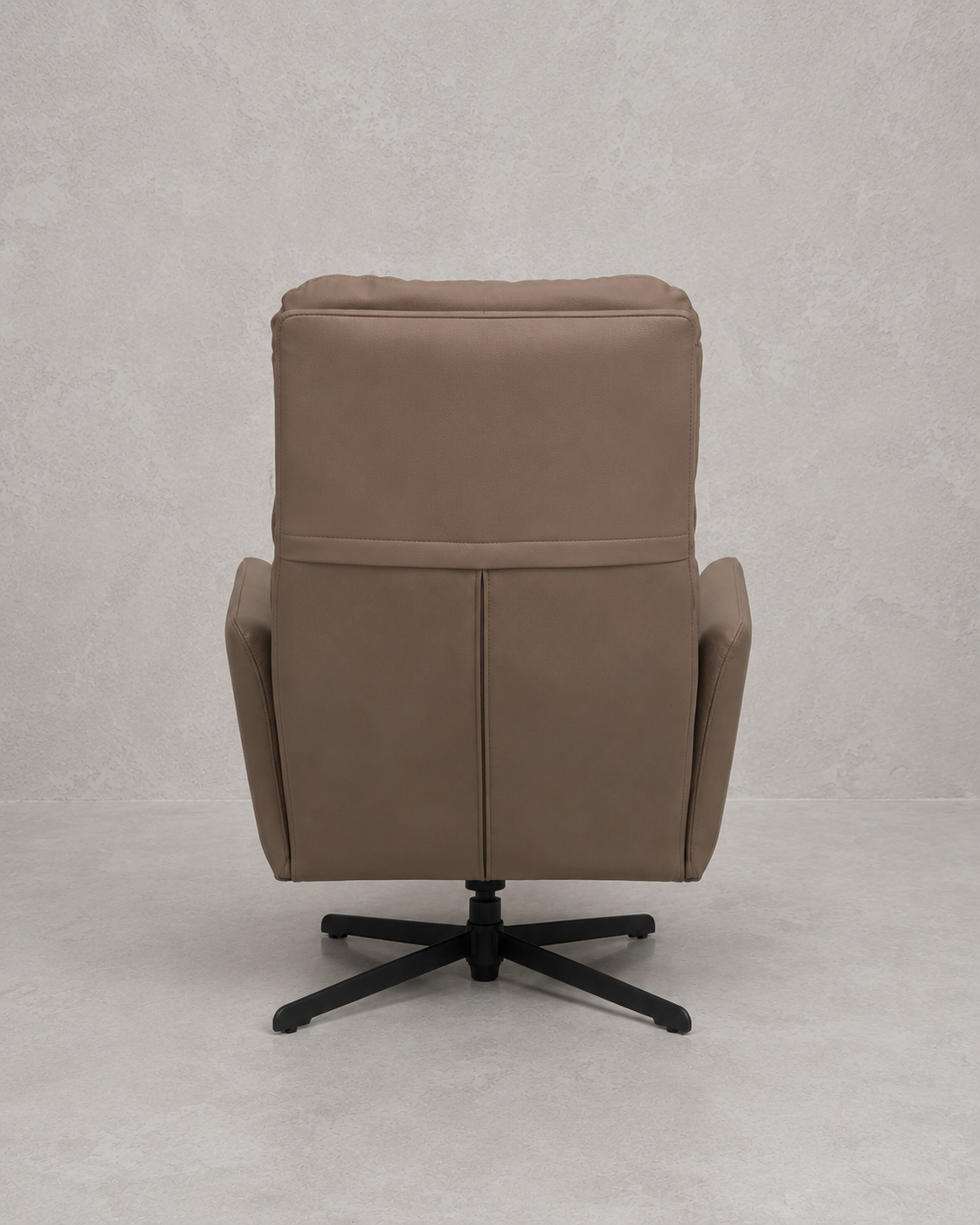 Sillón Giratorio Silverstone – Acero y Eco Cuero Café