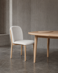 Silla Manhattan Madera Fresno Natural y Lino Beige